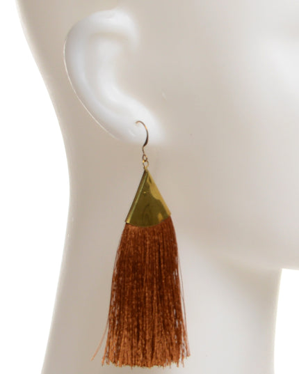 Fringe Earrings - Brown Christmas Accessory