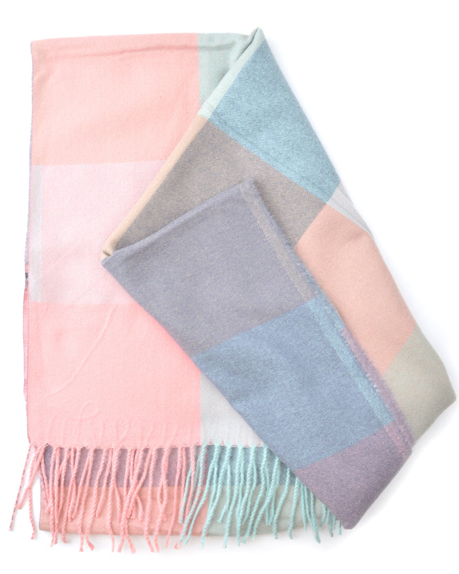 Karoschal | Mint-Rosa | Accessoires für alle