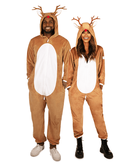 Matching Rudolph Couples Jumpsuits