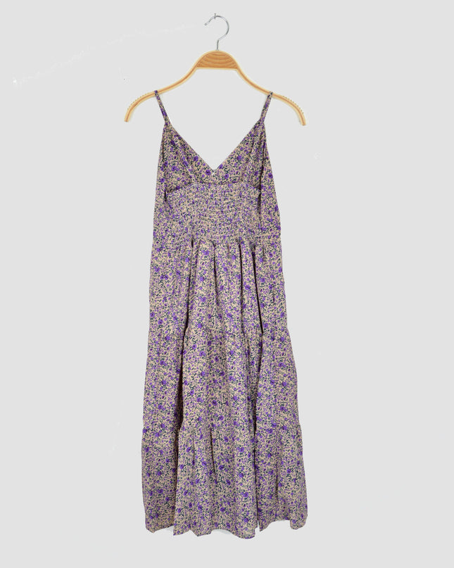 Sommerkleid - Lila mit Blumenmuster