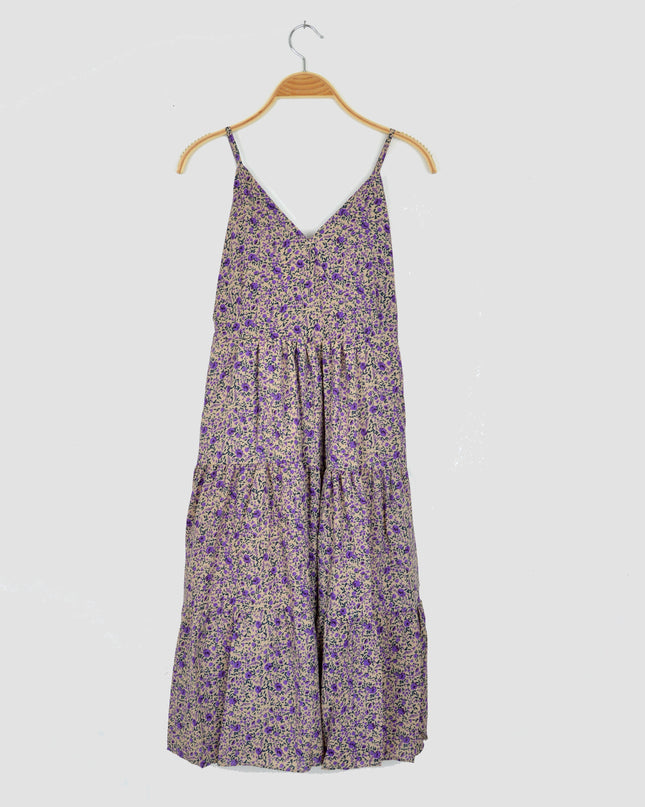 Sommerkleid - Lila mit Blumenmuster