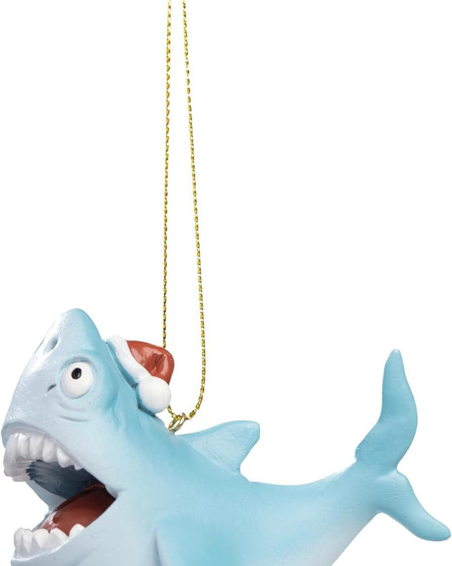 Shark Ornament in Christmas Hat