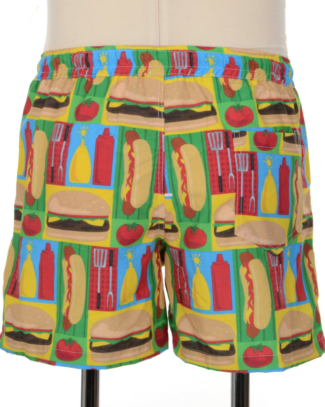 Summer BBQ Grill Print Shorts