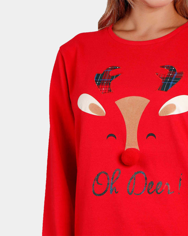Weihnachtspullover für Damen „Oh Deer“ | Happy Hoodies Outlet-Verkauf