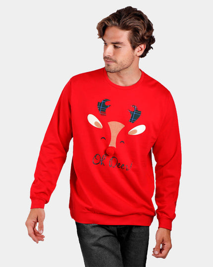 Weihnachtspullover für Herren „Oh Deer“ | Happy Hoodies Outlet-Verkauf