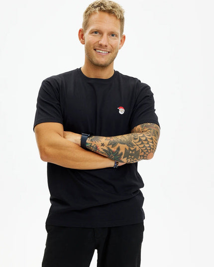 Black Santa Christmas T-shirt for Men and Women