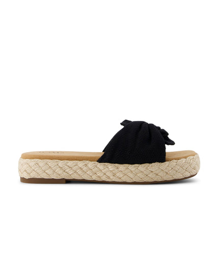 TOMS Abby Slide Espadrillesandalen mit Plateausohle – Schwarz