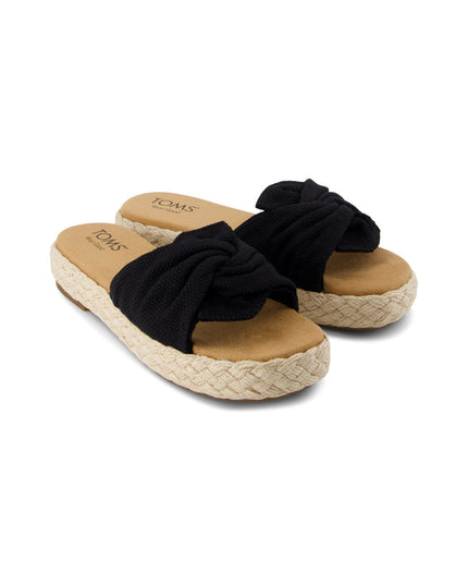 TOMS Abby Slide Espadrillesandalen mit Plateausohle – Schwarz