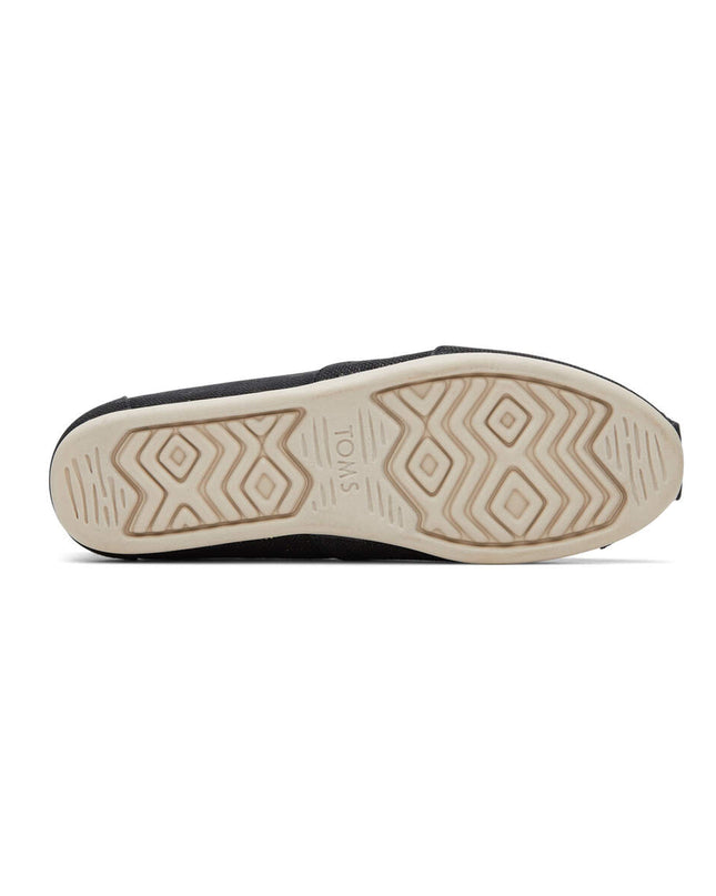 TOMS Alpargata Metallic Linen - Schwarze Hausschuhe