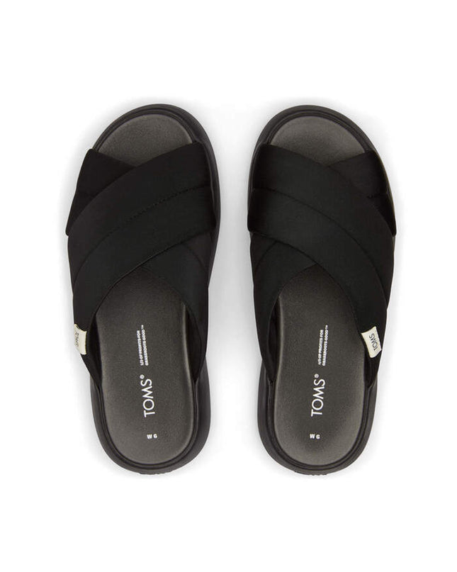 Black Mallow Crossover Alpargata Slippers by TOMS