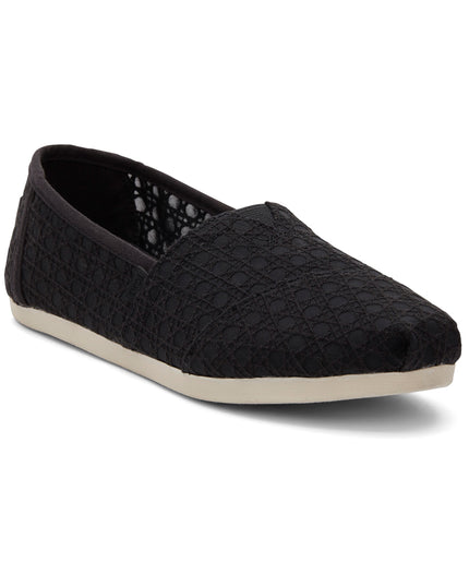 TOMS Alpargata - Black Basket Lace