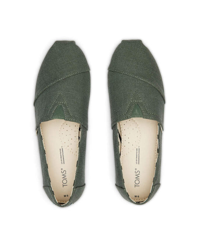 Bonsai Green Canvas Slippers by TOMS