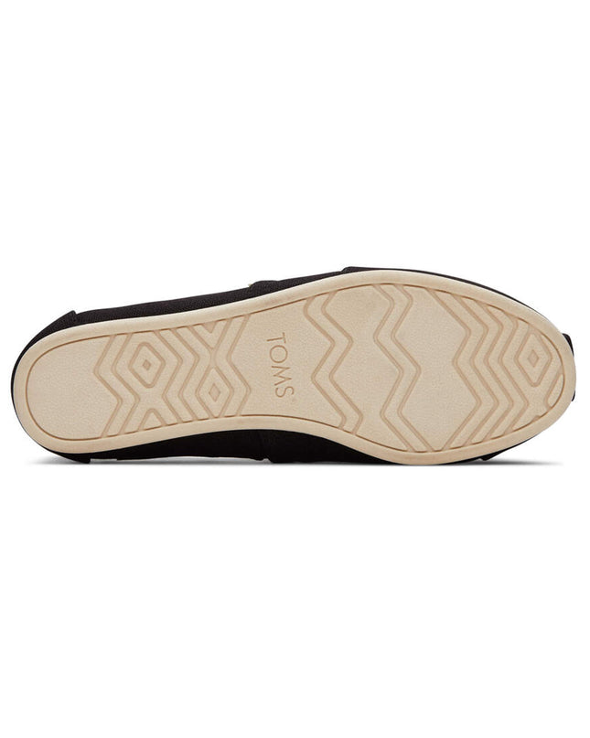 Black Recycled Cotton Canvas Slippers by TOMS