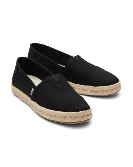 TOMS Alpargata Rope 2.0 – Schwarze recycelte Baumwolle