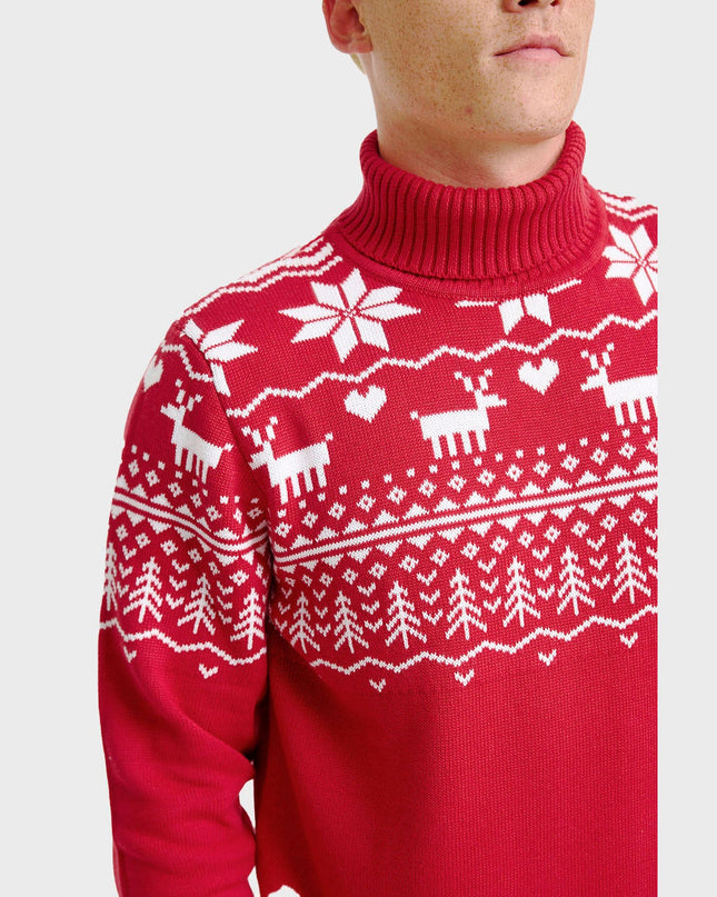 Greenland Christmas Turtleneck Sweater for Men