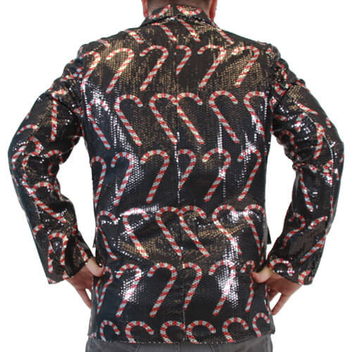 Pailletten-Zuckerstangen-Weihnachtsblazer-Jacke