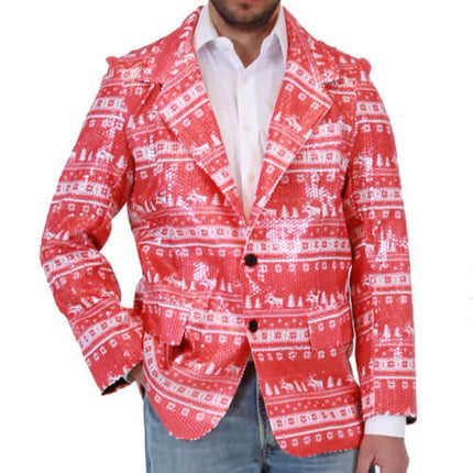 Paillettenbesetzter Rentier-Blazer für hässliche Weihnachten