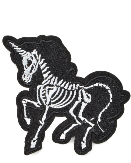 Halloween Unicorn Skeleton Patch