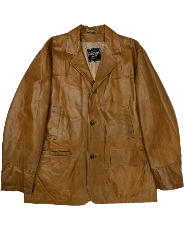 Vintage braune Lederjacke
