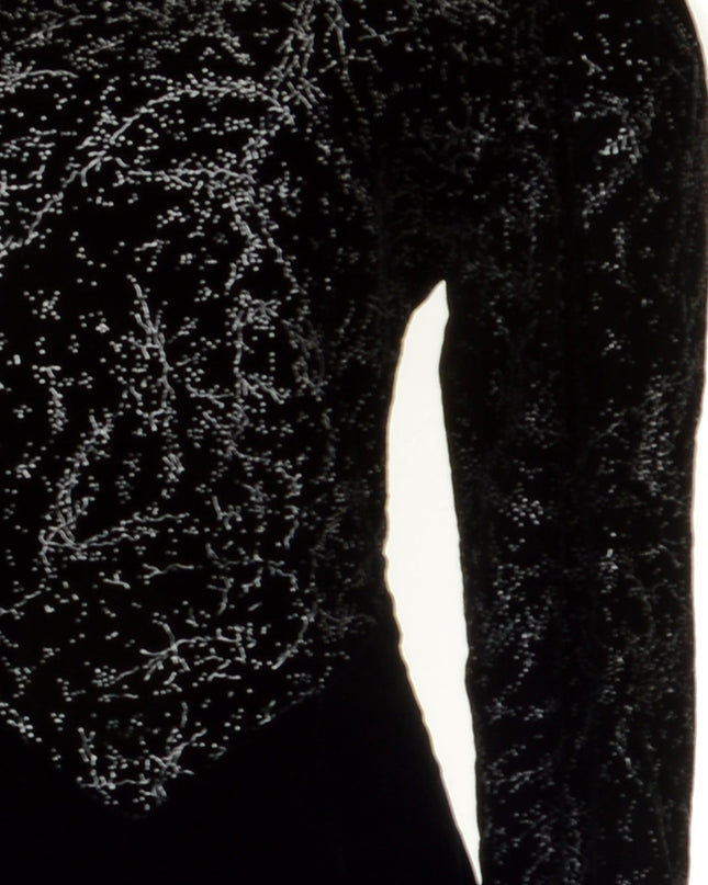 Vintage-Samtkleid – Schwarz