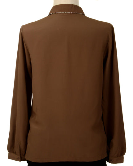Vintage-Bluse – Braun