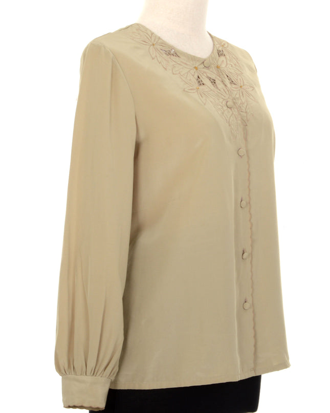 Vintage-Bluse - Perforiert