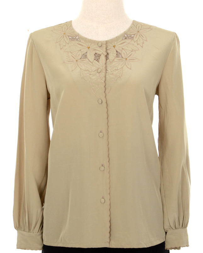 Vintage-Bluse - Perforiert