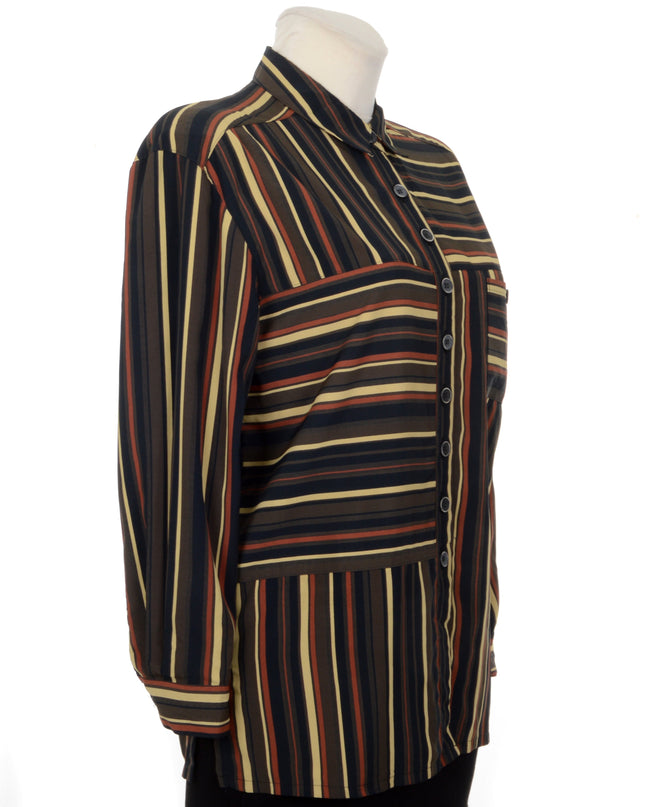 Vintage-Bluse – gestreift