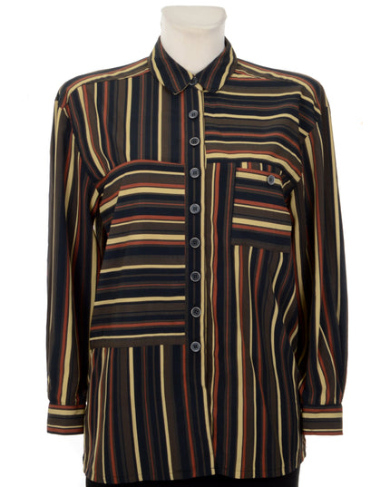 Vintage-Bluse – gestreift