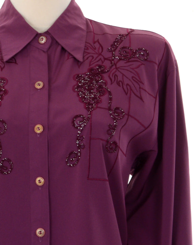 Vintage-Bluse – Trauben