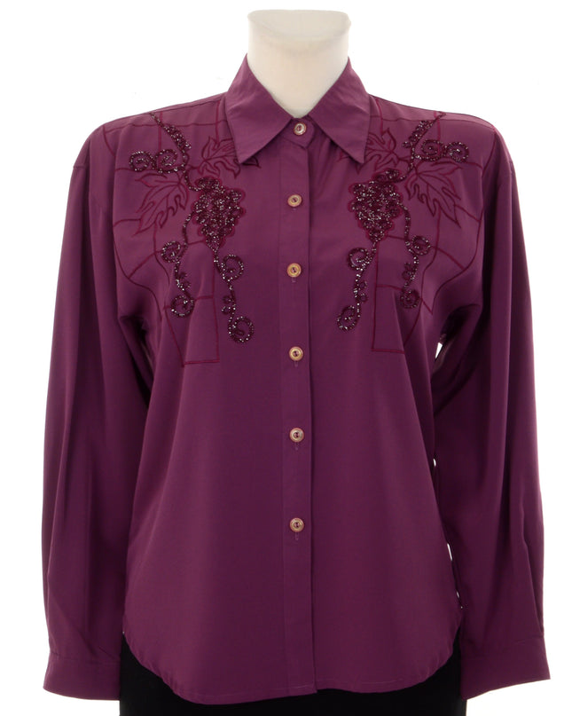Vintage-Bluse – Trauben