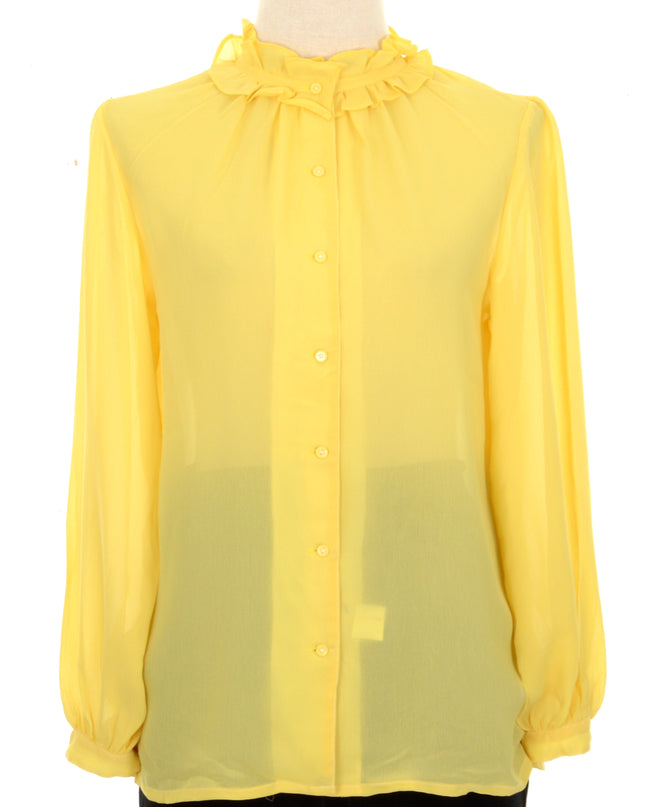 Vintage-Bluse – Gelb