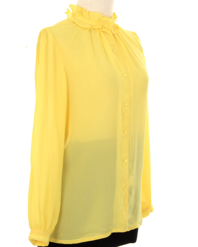 Vintage-Bluse – Gelb
