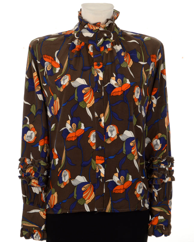 Vintage-Bluse – Rüschen