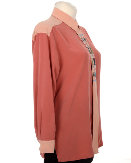 Vintage-Bluse - bestickt