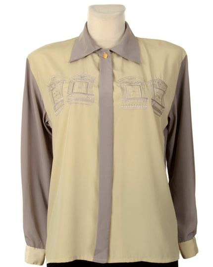 Vintage-Bluse - Fenster