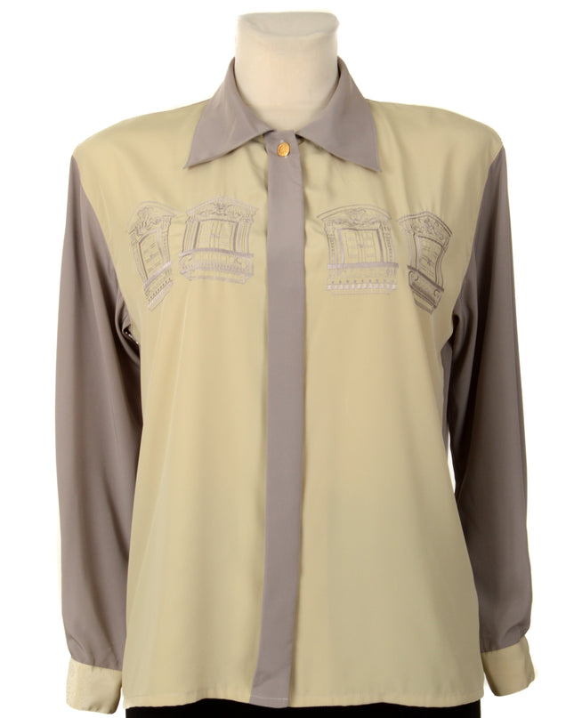 Vintage-Bluse - Fenster