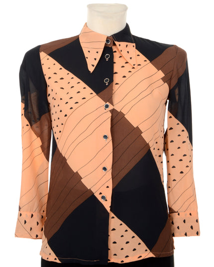 Vintage-Bluse – transparent