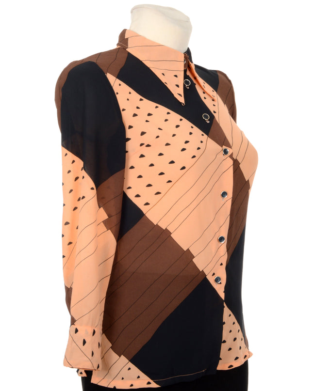 Vintage-Bluse – transparent