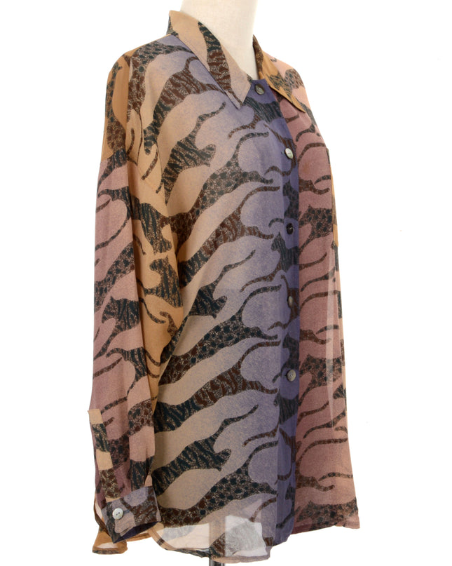 Vintage-Bluse – Leopardenmuster