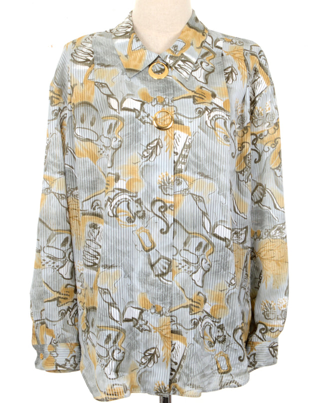 Vintage-Bluse - Glitzer