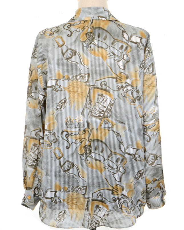 Vintage-Bluse - Glitzer