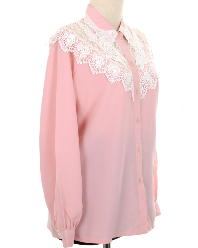 Vintage-Bluse – mit Spitze