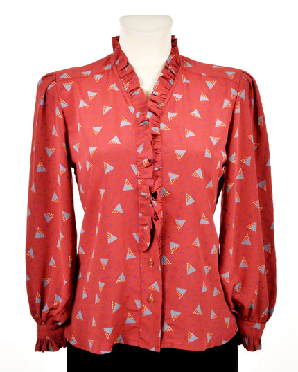 Vintage-Bluse – Rüschen