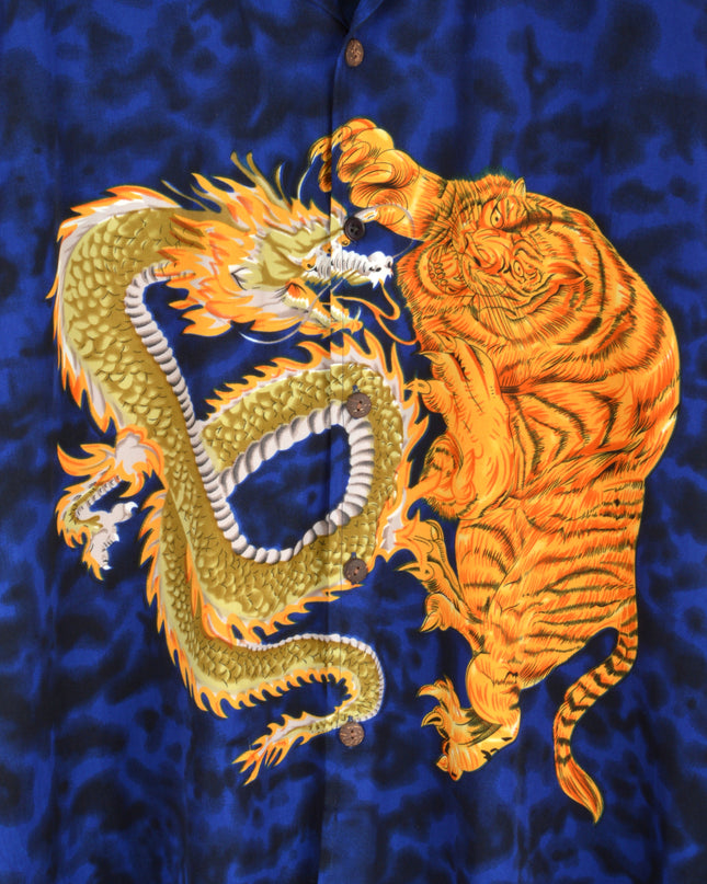 Vintage-Shirt – Tiger- und Drachenmotiv