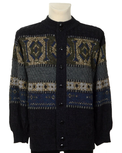 Vintage-Cardigan – Grauer Weihnachtspullover in limitierter Auflage für Herren
