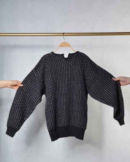 Vintage-Pullover – Gestreifter Pailletten-Weihnachtspullover in limitierter Auflage