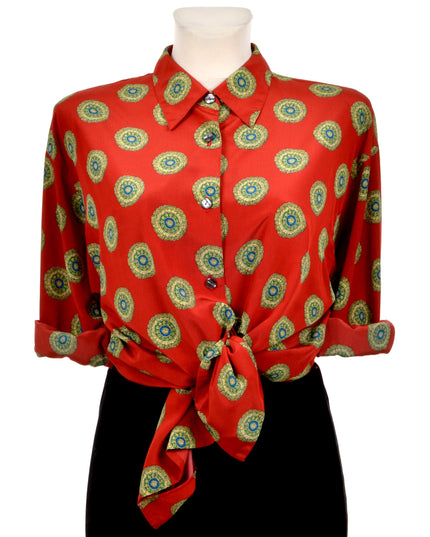 Vintage-Bluse - Mandala