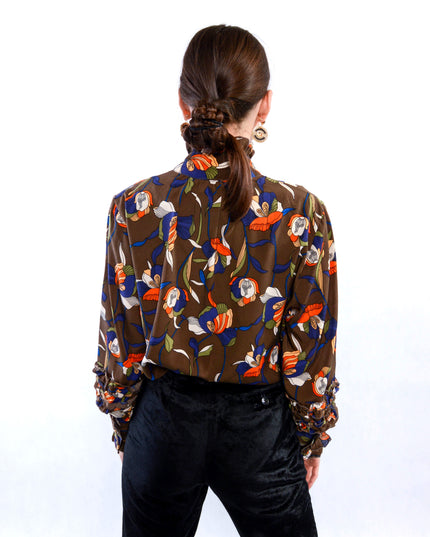 Vintage-Bluse – Rüschen