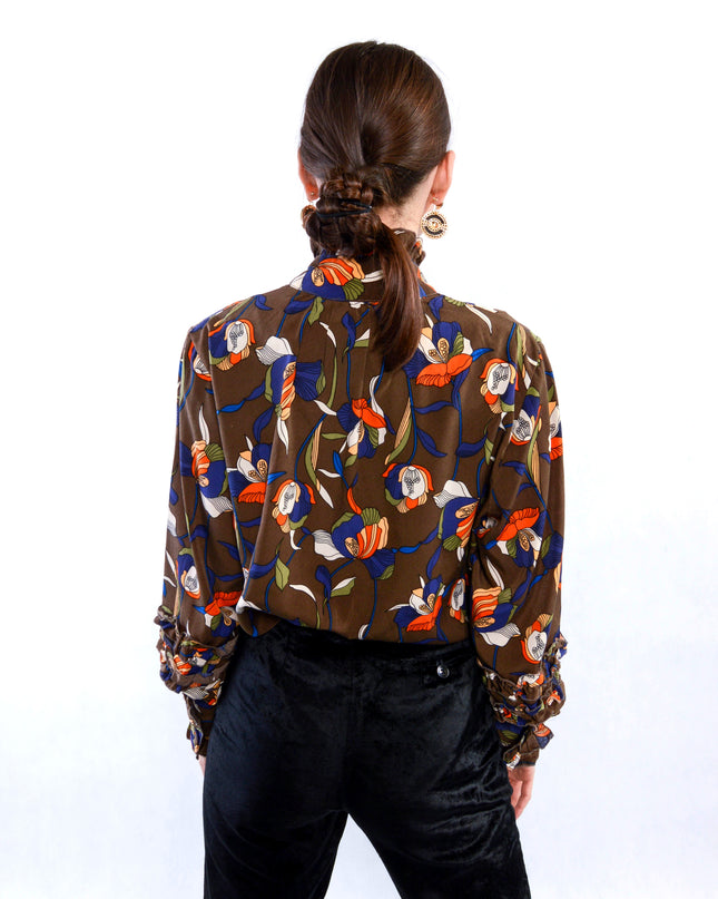 Vintage-Bluse – Rüschen